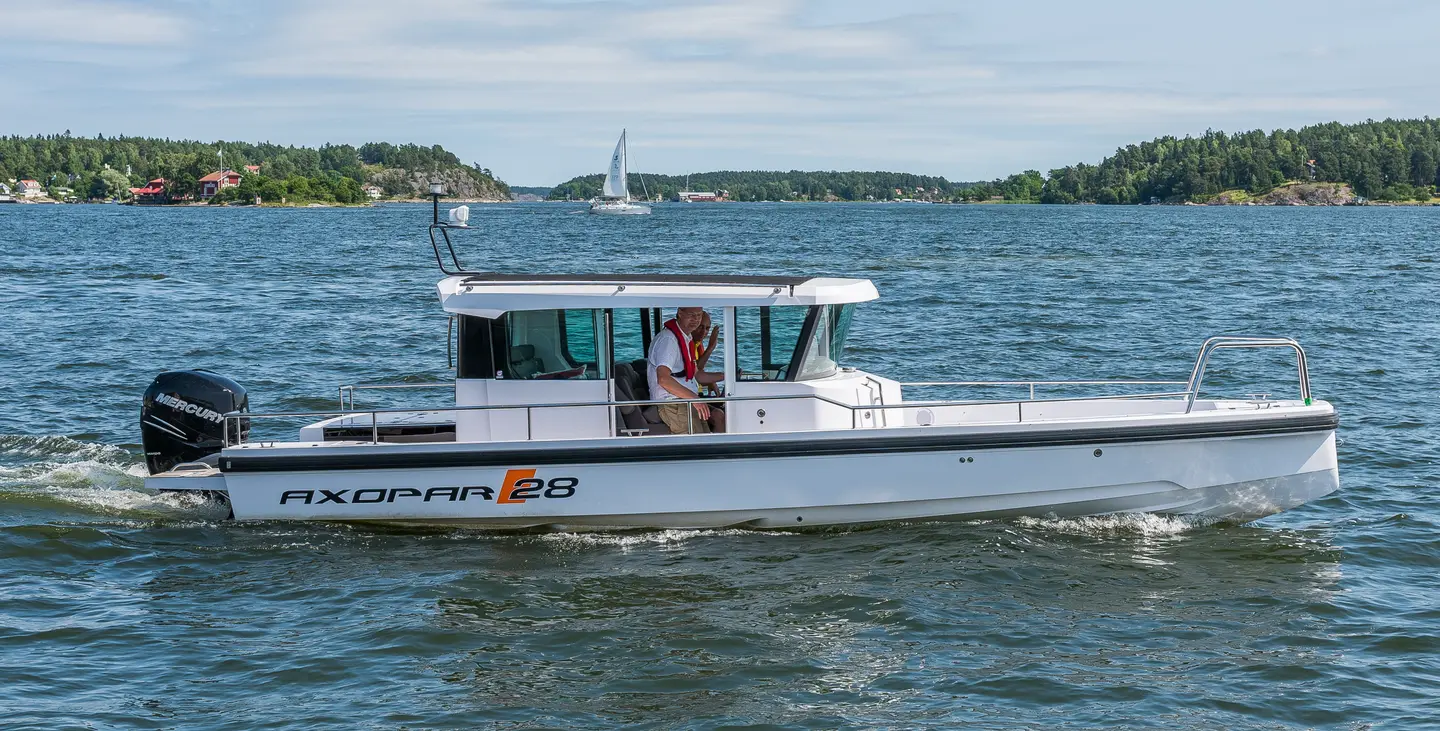 Representative photograph of a Axopar boat