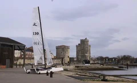 Representative photograph of a Hobie Cat boat