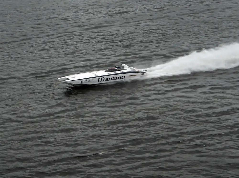 Representative photograph of a Maritimo boat
